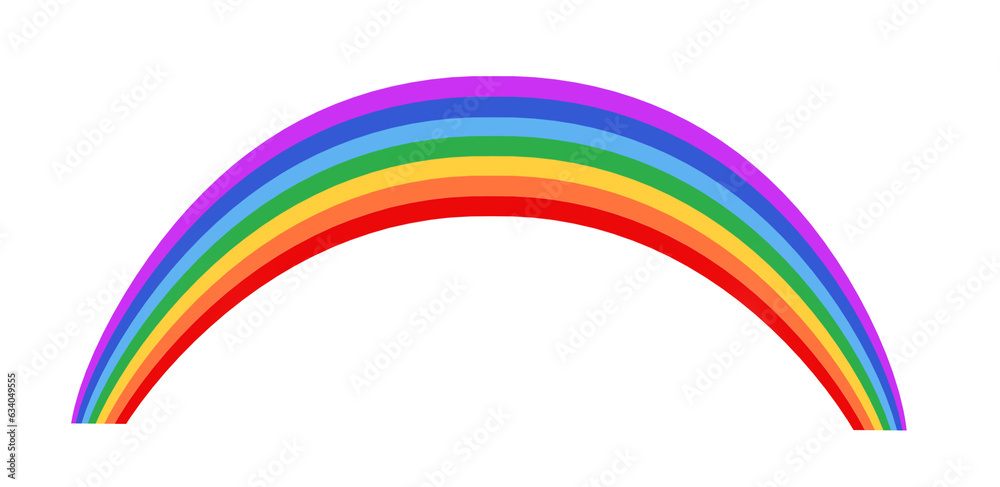 Wall mural graphic rainbow with transparent background.
