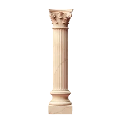 Deurstickers Alone Greek pillar on transparent background © AkuAku