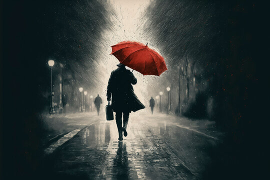 under the rain