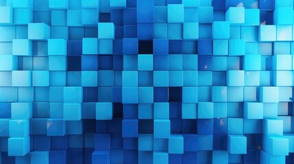 Fototapeta premium Azure Cubes Wall Background