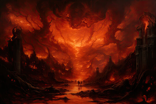 The inferno hell fire, generative ai