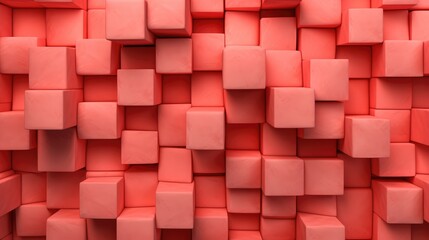 Coral Cubes Wall Background