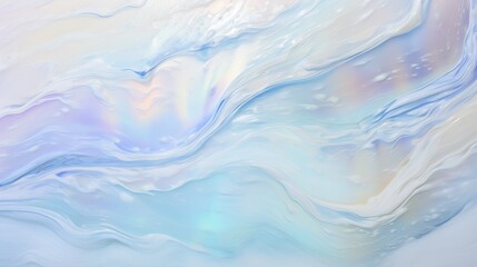 Wavy iridescent cream texture background.