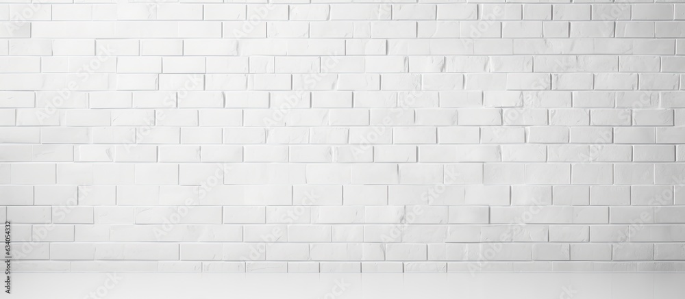 Aufkleber White brick wall texture in abstract pattern for web banner design