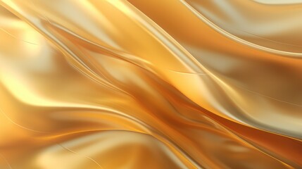 Fototapeta premium Golden Silk Waves Background