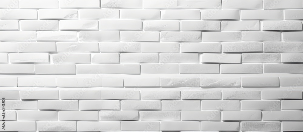 Aufkleber White brick wall texture in abstract pattern for web banner design
