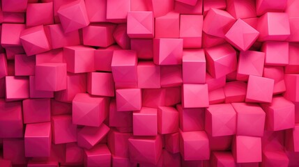 Hot pink Cubes Wall Background