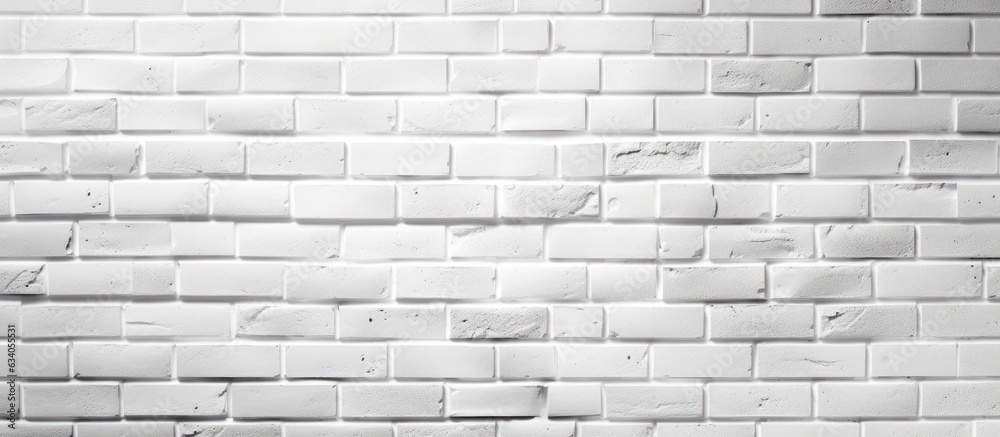 Aufkleber white brick wall texture in abstract pattern for web banner design