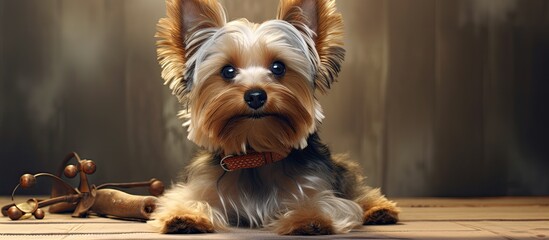 Gorgeous Yorkshire terrier seated