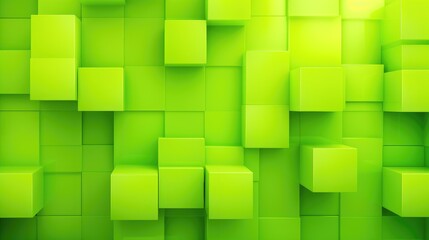 Obraz premium Lime Cubes Wall Background