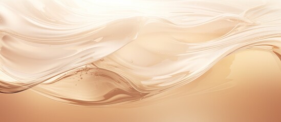 Transparent water surface texture with ripples and splashes in sunlight copy space top view