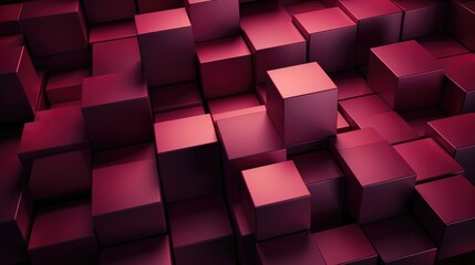 Maroon Cubes Wall Background