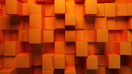 Fototapeta premium Orange Cubes Wall Background