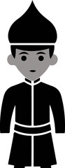 Naklejka premium Javanese kid Silhouette Icon