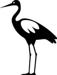 Fototapeta premium Jabiru Silhouette Icon