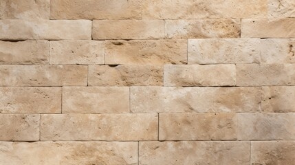 Obraz premium Creamy coloured travertine brick stone texture.