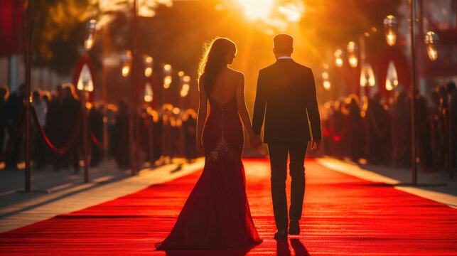 Couple Stuns in Evening Attire at Awards