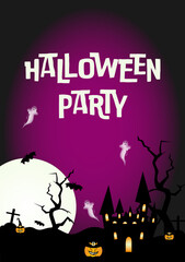 Invitation to a Halloween party or haunted house background