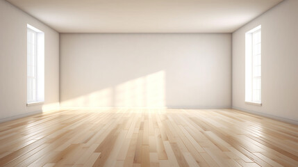 Fototapeta na wymiar empty room with floor and wall. Generative Ai. 