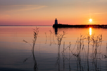 Lighthouse in sunset