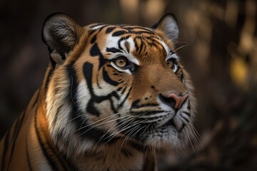 Bengal Tiger Portrait with its Tongue Out