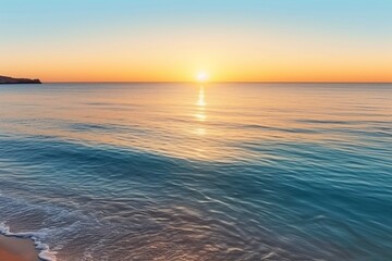 Fototapeta na wymiar Beautiful seascape at sunset. Panoramic view of the sea and sandy beach. Beautyful background. Sea wave with foam. Beautiful ocean waves. 