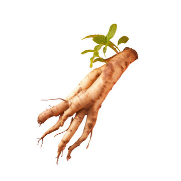 Cassava root against transparent background