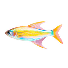 Fototapeta premium Isolated Threadfin Rainbowfish on transparent background