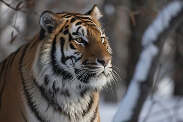 Siberian tigers - obrazy, fototapety, plakaty