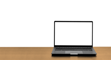 laptop with blank screen