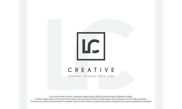 Initial CL letter logo. Vector business branding flat logo design illustration