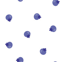 Seamless pattern with cute blueberry
