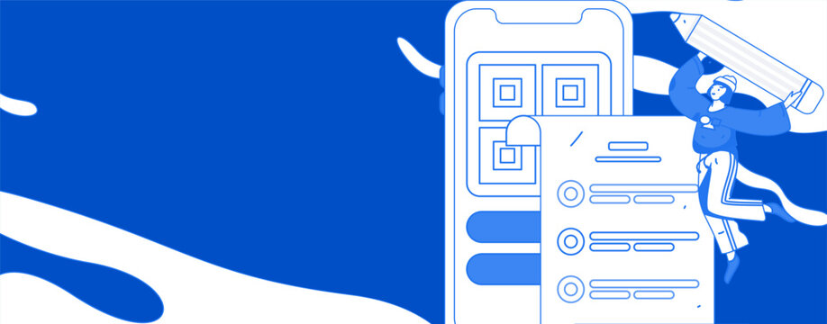 Invite friends to conduct questionnaire survey flat vector concept operation hand drawn illustration
