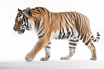Photo siberian tiger isolated on white