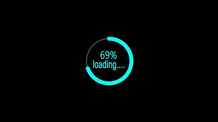 abstract circle loading bar 0-100 percent illustration 4k