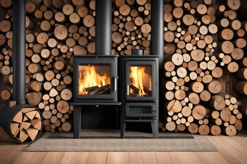 fireplace with firewood