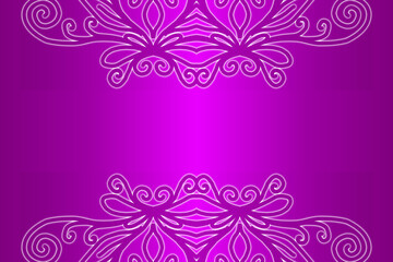 Beautiful classic design colourful  background with flower leaf line art pattern of indonesian culture traditional batik