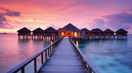 Fototapeta na wymiar beautiful maldives travel destination, soft dreamy hues