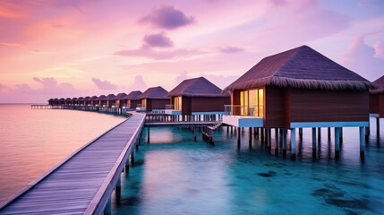 Obraz premium beautiful maldives travel destination, soft dreamy hues