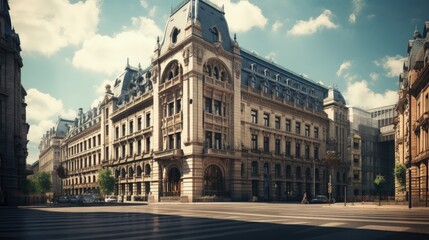 Naklejka premium European building 1 tall building