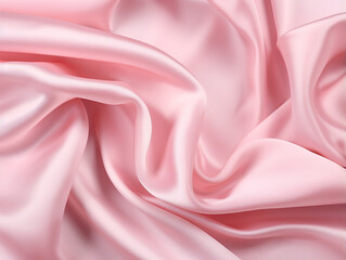 pink silk fabric in large folds background