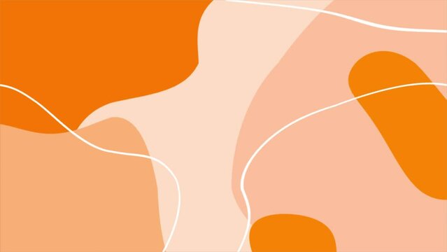 Orange abstract shapes wavy pattern minimal background, minimal design background