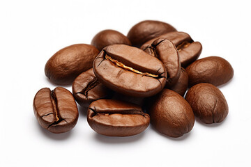 Close-Up Coffee Bean Shot on White Background Rich Aroma, Coffee Bean border frame
