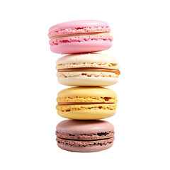 Macarons on transparent background