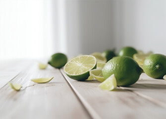 treatment bottle body oil natural lemon spa skincare organic lime. Generative AI.
