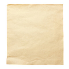 Aged paper separated on transparent background with clipping