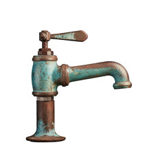 antique tap with rust