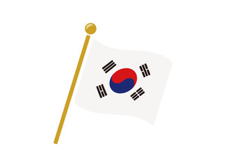 韓国の国旗アイコン ベクターイラスト