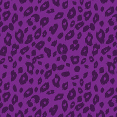 Purple Leopard Animal Skin Seamless Allover Pattern Design Artwork	
