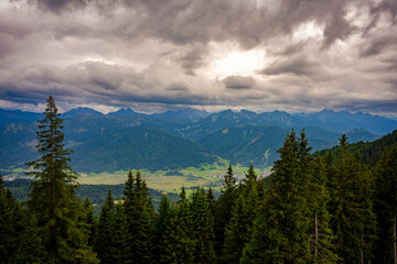 Berge, Berglandschaft, Oberbayern, Voralpenland, Alpen, Berge, Natur